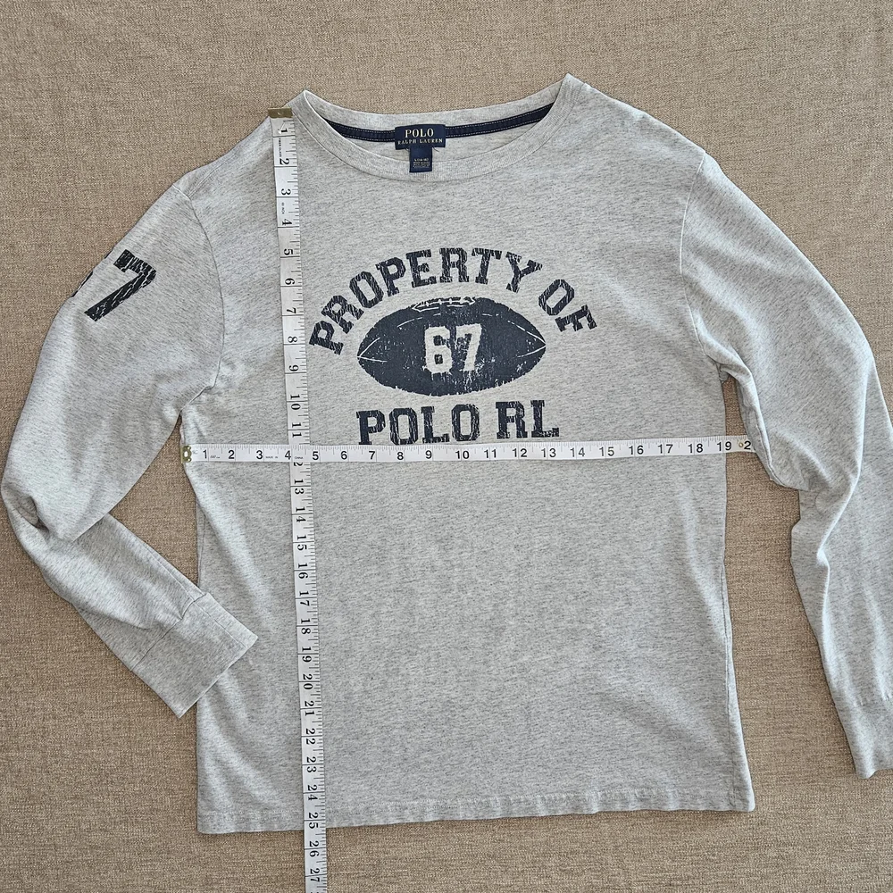 Polo by Ralph Lauren Light Gray Graphic Long Sleeve Tee - Picture 5 of 6